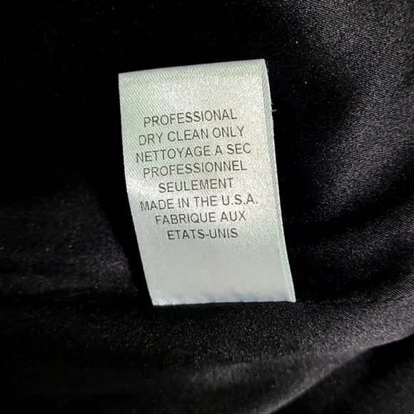 Alice + Olivia Black One Shoulder Cotton Silk Leather Dress Womens Size M - Picture 12 of 12